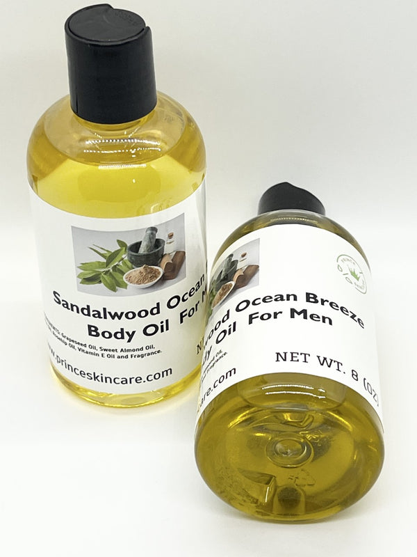 Sandalwood Body Oil For Men - Prince Skincare